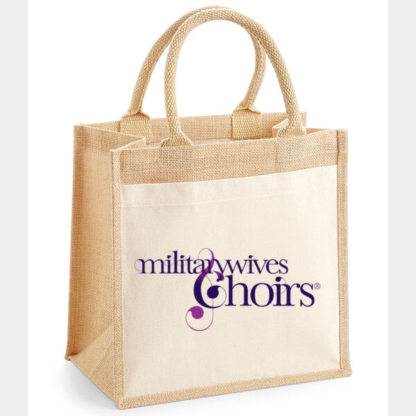 Military Wives Choir - Pocket Jute Tote Bag Thumbnail